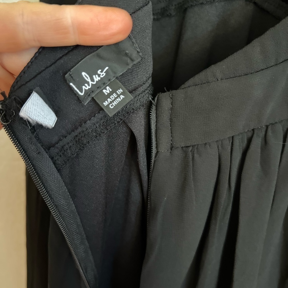 NWOT Ballroom Bliss Black Pleated Maxi Dress - Picture 6 of 8